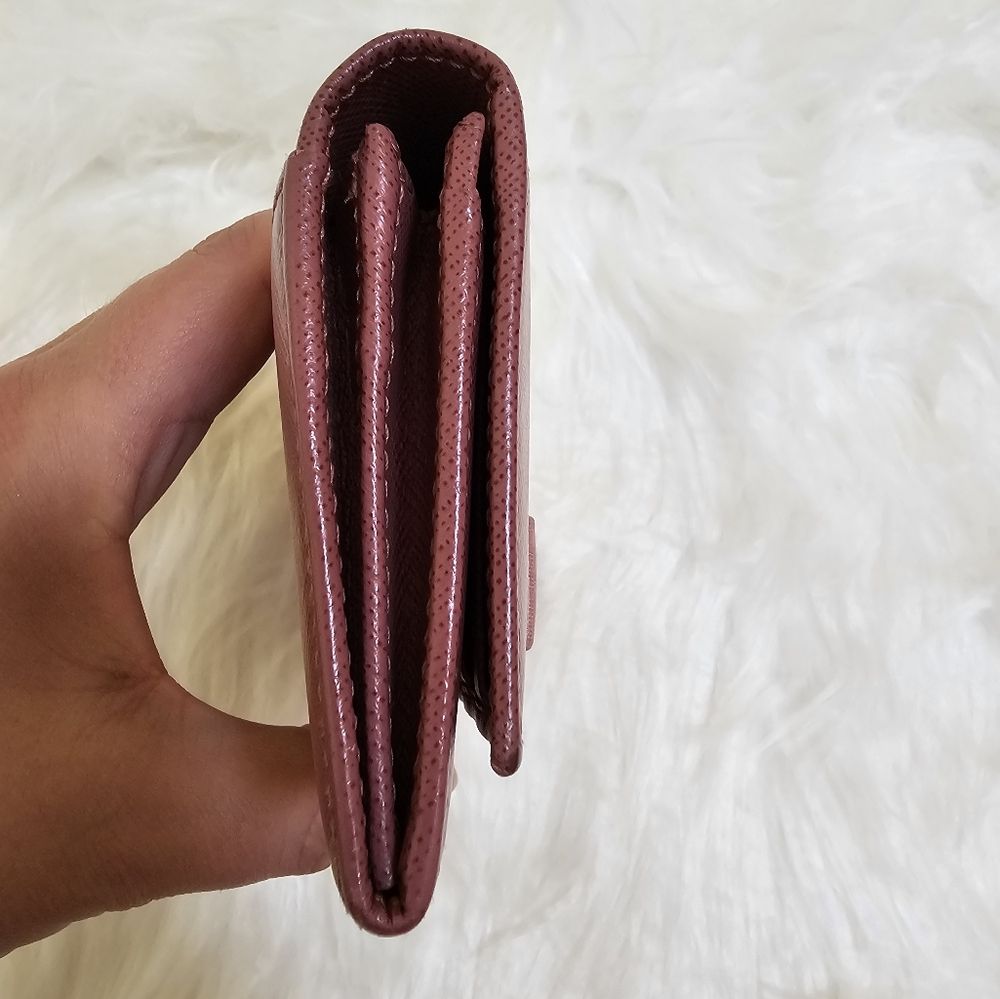 Salvatore Ferragamo Vara Ribbon Long Wallet Leather Blush Pink - Picture 4 of 13